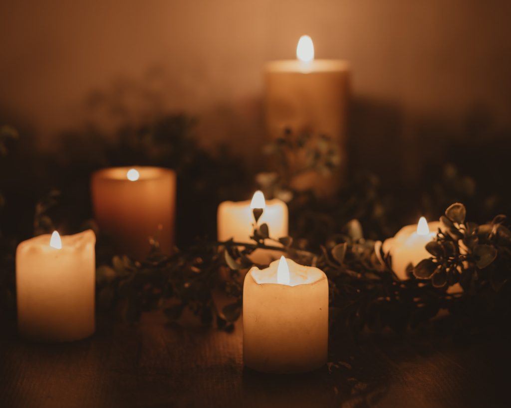 bougies pour symboliser le rituel des 12 jours