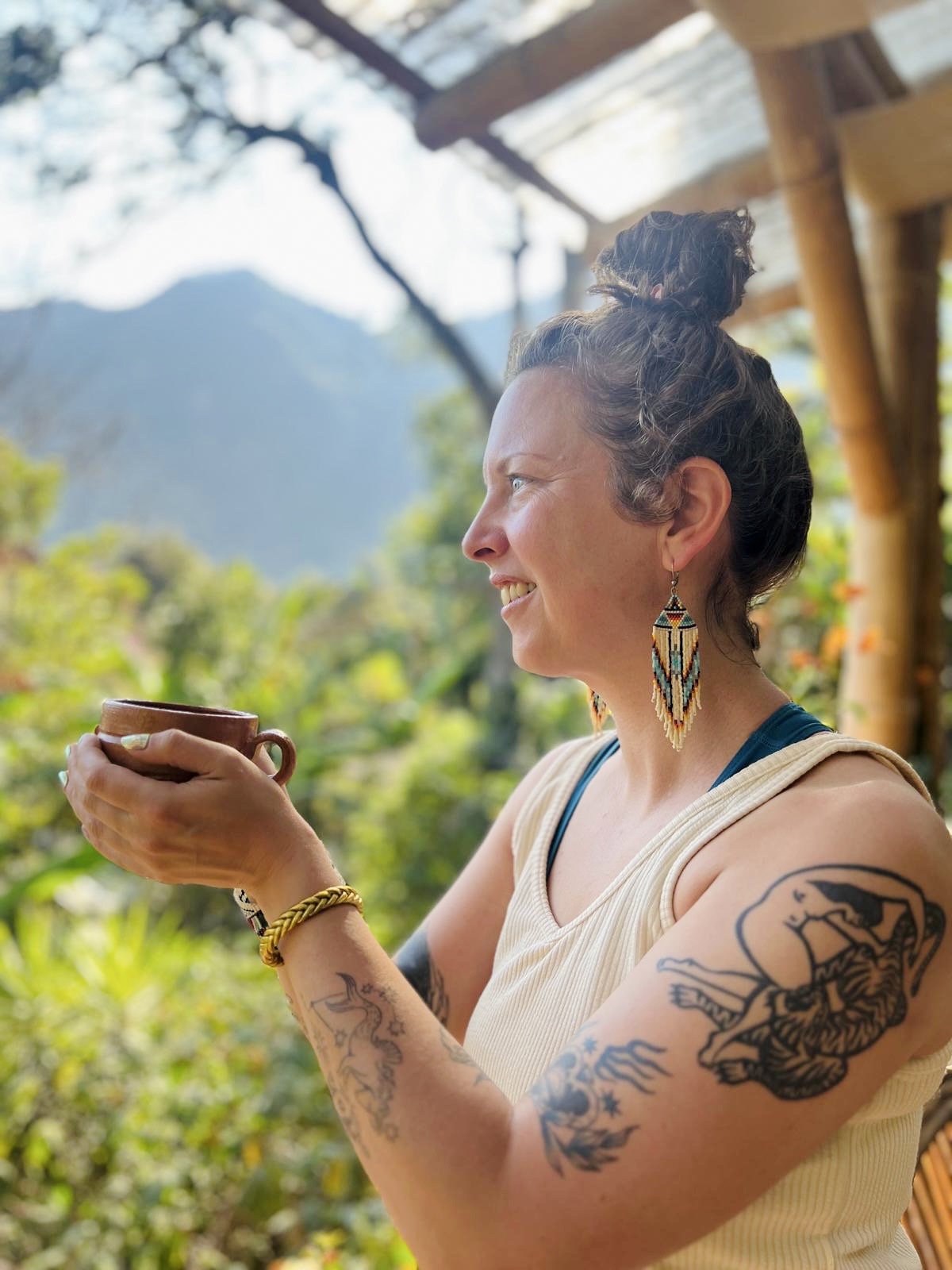 boire du cacao de cérémonie